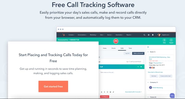 hubspot free call tracking software example of call recording software